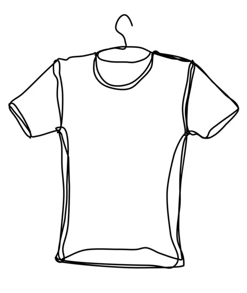 Ilustrace Jednořádkové Kresby Typické Košile — Stockový vektor
