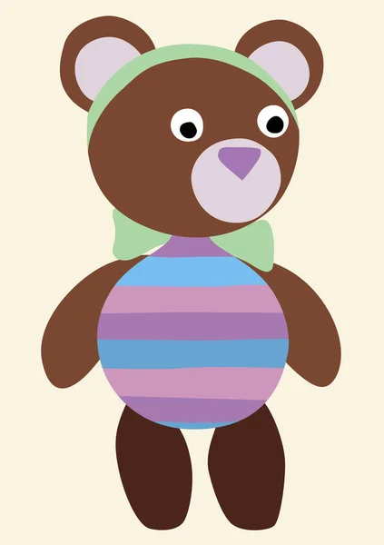 Illustration Söt Liten Teddybjörn — Stock vektor