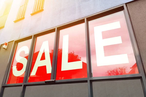 Image Red Sale Sign Shop Germany — Stock Photo, Image