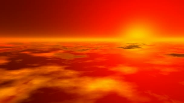 Coucher de soleil Terre atmosphère — Video