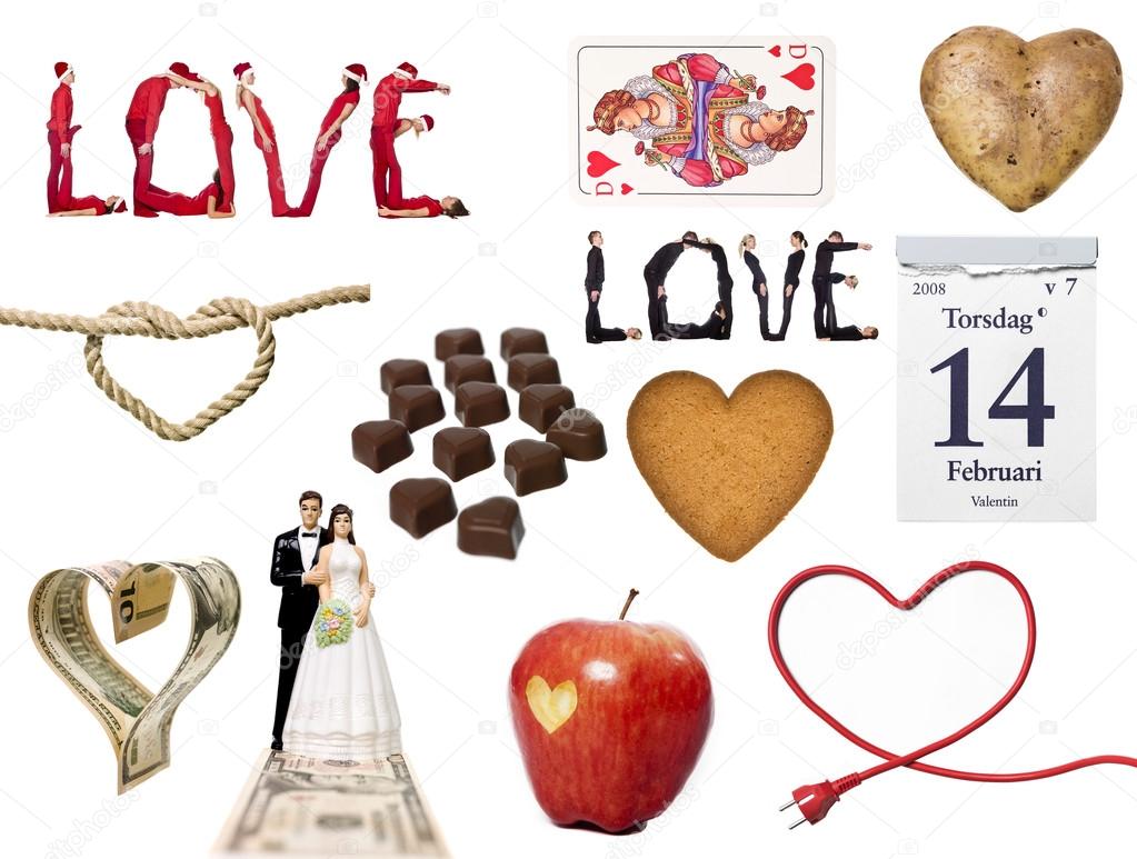 Love Symbol collage