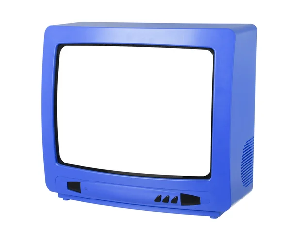 Голубой телевизор — стоковое фото