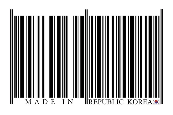Республіка Корея штрих-коду — стокове фото