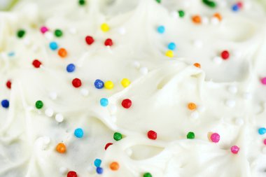 krem peynir frosting ve şeker arka plan