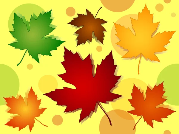 Seamless maple leaves fall colors pattern — Stock Vector