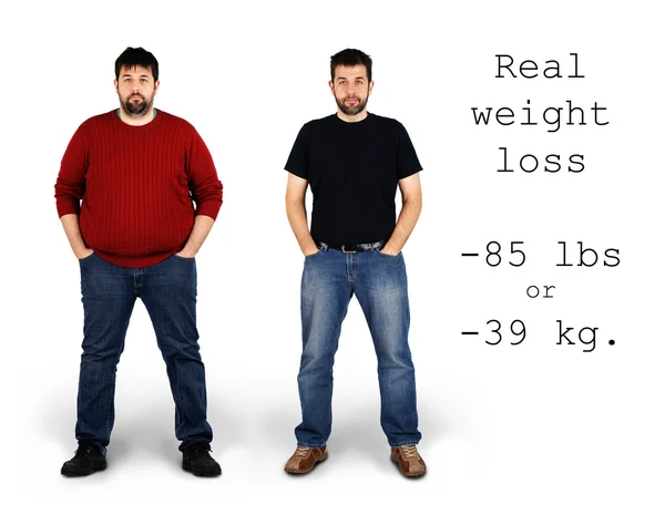 重量損失の前と後 — ストック写真