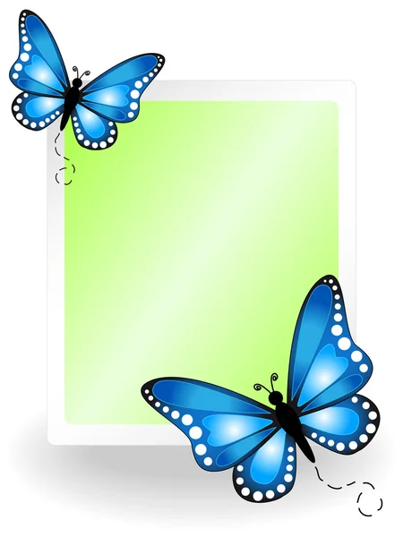 Tablero de mensaje de mariposa — Vector de stock