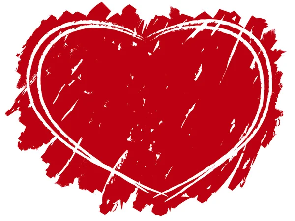 Grungy fond de coeur — Image vectorielle