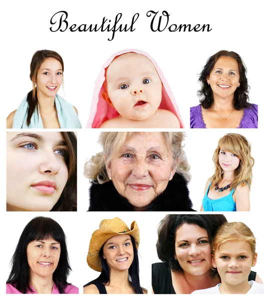 Collage de mujeres retrato — Foto de Stock