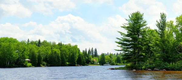Panorama of a northern lake — Stock Photo, Image