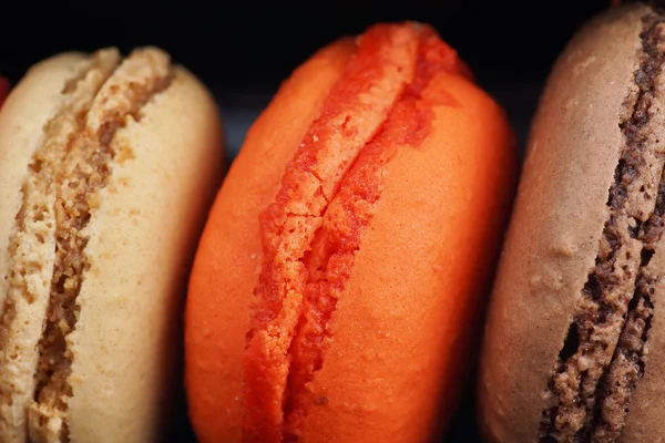 Trío de deliciosos macarrones — Foto de Stock