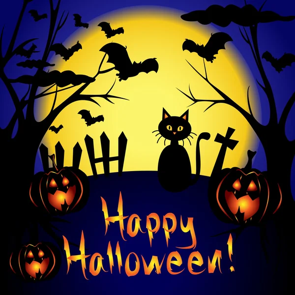 Carte Halloween — Image vectorielle