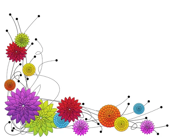 Bloemgrens — Stockvector