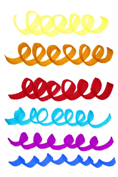 Färgglada tuschpenna doodles — Stockfoto