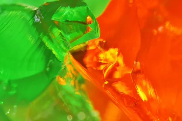 Green and orange jelly — Stock Photo, Image