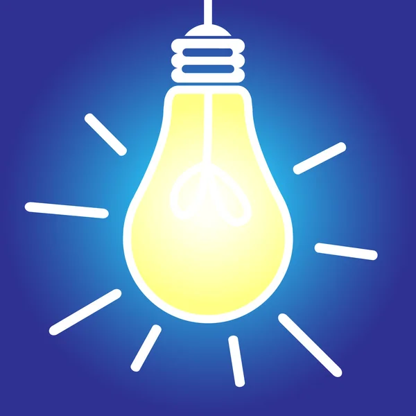 Lightbulb lit — Stock Vector