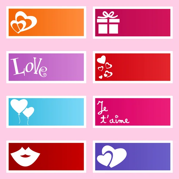 Étiquettes amour — Image vectorielle