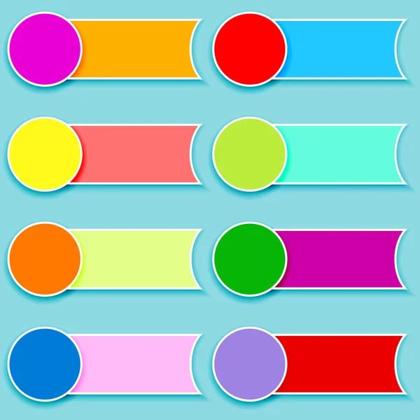 Set of multicolor tags — Stock Vector