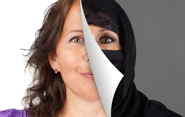 Verschleierung muslimischer Frauen — Stockfoto