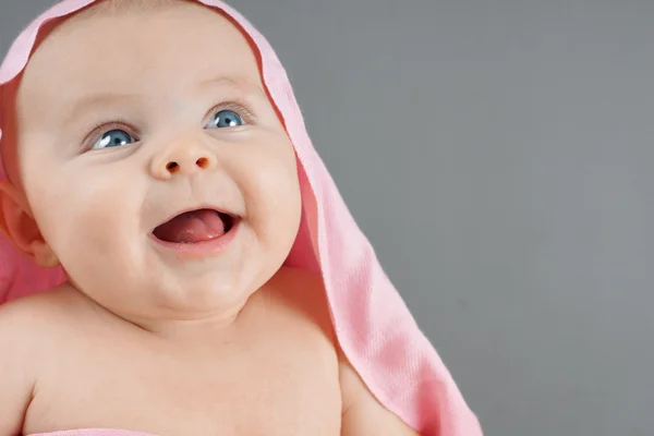 Rir bebê menina — Fotografia de Stock