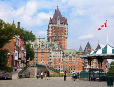 Chateau Frontenac from the terrace clipart