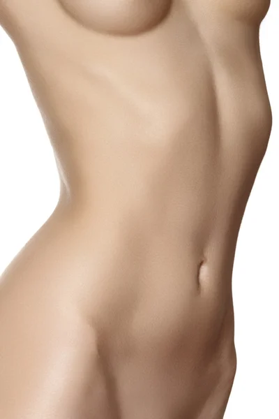 Güzel ince kadın bedeni. temiz sağlıklı cilt, düz bir karın ile şehvetli kadın şekli. Spa güzellik vücut parçası. sağlıklı yaşam, diyet, spor