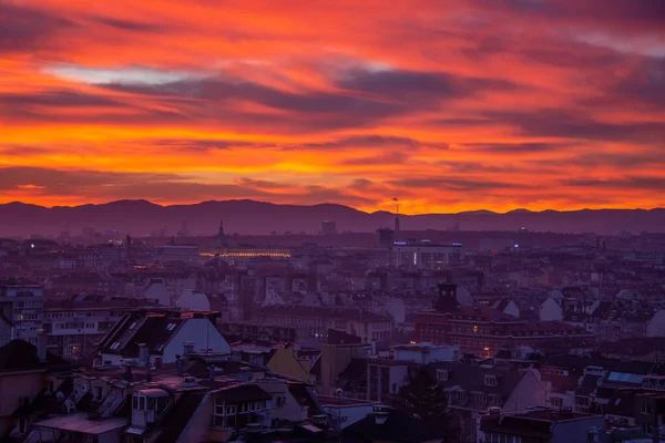 Beautiful Clouds Sunrise Sofia Bulgaria Zdjęcia Stockowe bez tantiem