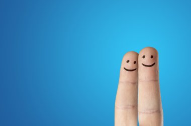 boyalı parmak smiley