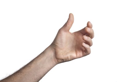 beyaz zemin üzerinde boş açık el