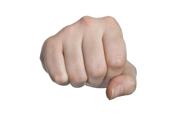 Punch fist isolated on a white background — Stock Photo, Image