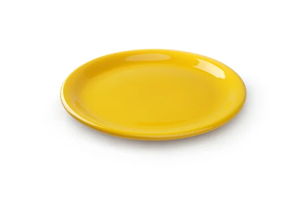 Yellow plate — Stock Photo, Image