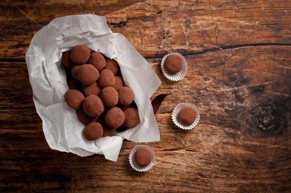 Truffes au chocolat Images De Stock Libres De Droits