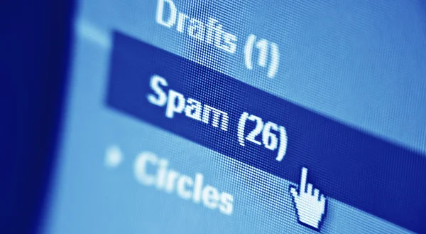 Botão de spam — Fotografia de Stock