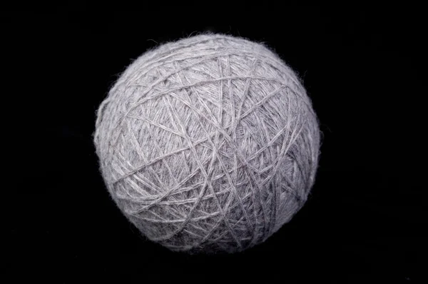 灰色毛线球 — 图库照片