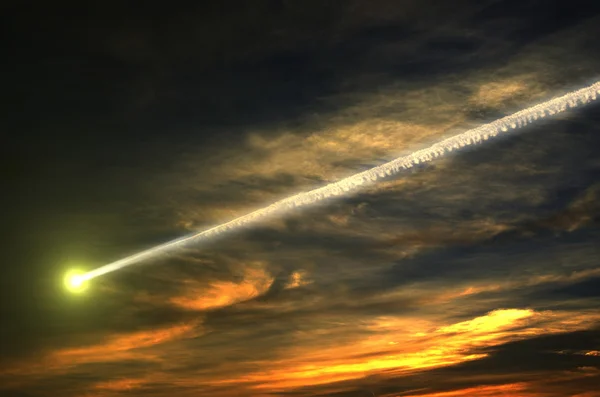 Vliegende meteor — Stockfoto