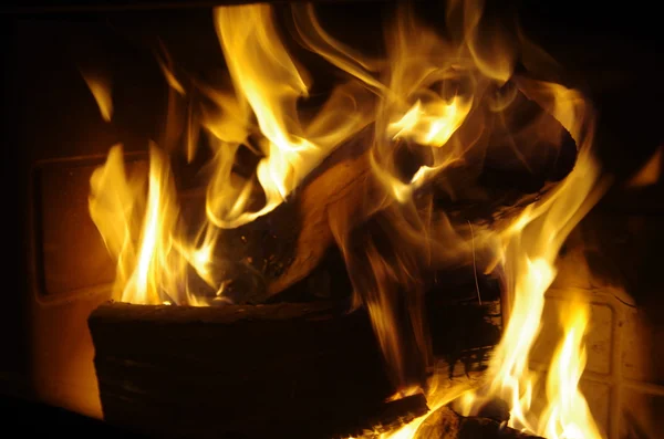 Kamin drinnen — Stockfoto