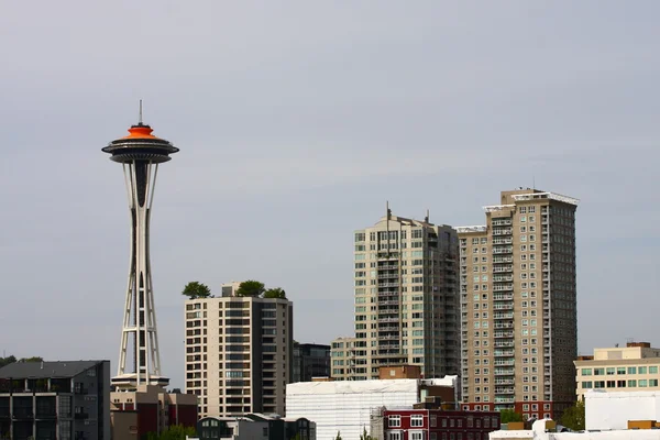 Seattle Skyline con aguja espacial — Foto de Stock