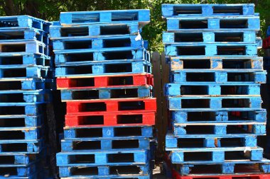 mavi ve kırmızı Paletler