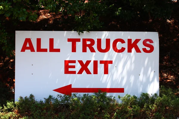 All Trucks Exit — Stock Photo, Image