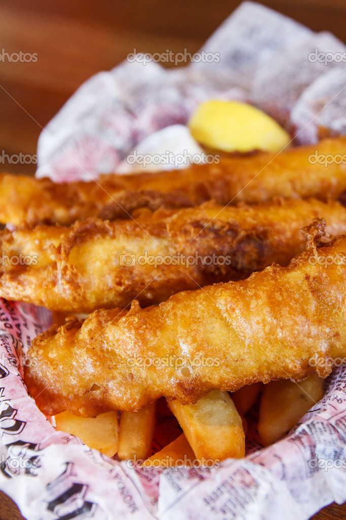 Fish and Chips in Basket Stock Photo by ©dbvirago 18578977