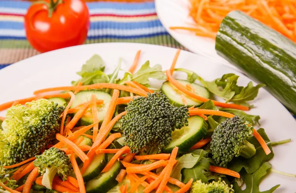 Salad with Cucumber and Tomato — Stock Photo, Image