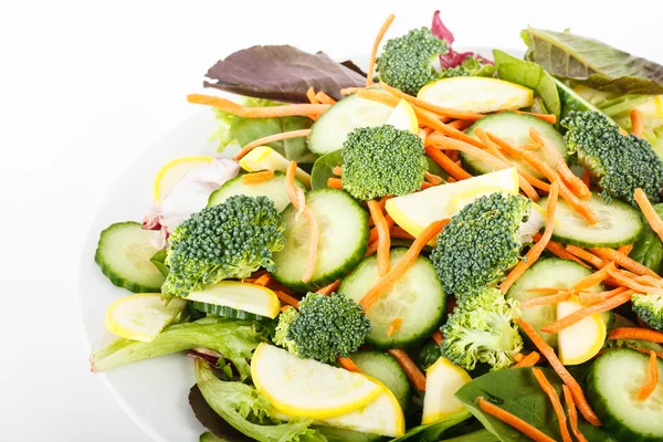 Broccoli Squash and Cucumber on Salad — Stock Photo, Image
