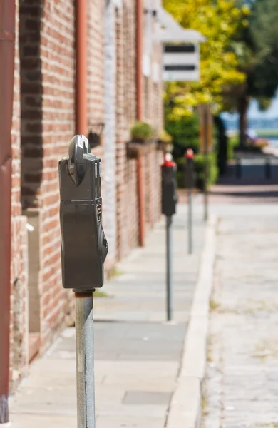 Line of Parking Meters — Stock Photo, Image