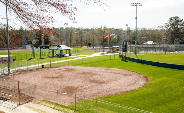 Baseball Field with Flags — Stock Photo, Image