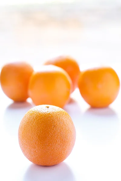 4 つの背景の一つはオレンジ — ストック写真