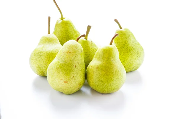Green Pears on White — Stock Photo, Image