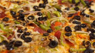 Çift pizza Siyah Zeytin