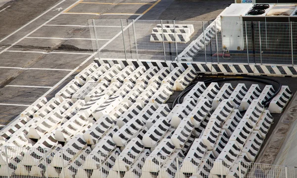 White and Black Traffic Barriers — Stock Photo, Image