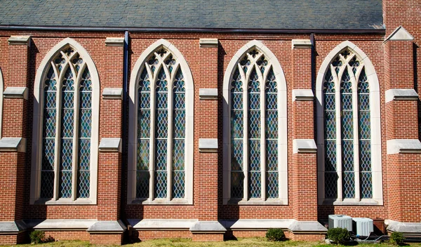 Four Stained Glass Windows — Stock Photo, Image