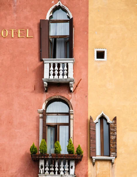 Balconies on Venice Hotel — Stock Photo, Image